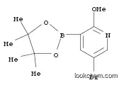 Molecular Structure of 1073353-75-9 (5-BROMO-2-METHOXY-3-(4,4,5,5-TETRAMETHYL-1,3,2-DIOXABOROLAN-2-YL)PYRIDINE)
